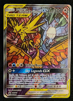 2019 Pokemon Promo Moltres & Zapdos & Articuno GX SM210 Full Art EX-NM - Image 1