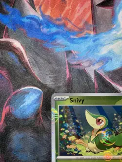 Pokemon TCG Snivy Reverse Holo Pokeball Black Bolt 001/086 Near Mint - Image 2