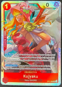 One Piece Kujyaku OP11-004 The Azure Sea's Seven Super Rare NM - Image 1