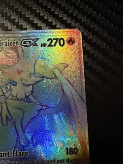Charizard & Braixen Tag Team GX 251/236 Rainbow Holo Secret Rare Pokemon - Image 4