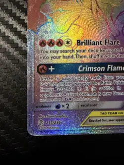 Charizard & Braixen Tag Team GX 251/236 Rainbow Holo Secret Rare Pokemon - Image 5
