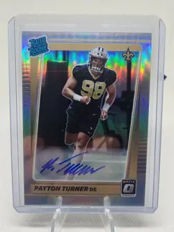 2021 Panini Donruss Optic - Rated Rookie Payton Turner #259 Holo Prizm Auto /50 - Image 1