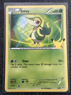 Pokemon Snivy Non Holo Mcdonalds Promo 2021 5/25 - 25th Anniversary Pokemon - Image 1