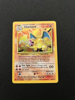 Charizard Pokemon Card 4/102 Holo Rare Base Set 1999 - Image 1