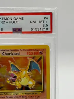 1999 Pokemon Base Set Charizard Holo 4/102 PSA 8.5 NM-MT+ - Image 4