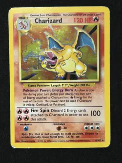 1999 Pokemon Base Set Charizard 4/102 Holo Rare Unlimited WOTC Vintage LP/MP - Image 1