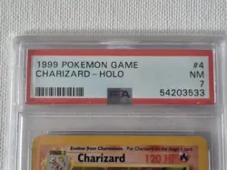 1999 TCG Pokemon Base Set Charizard Holo Card 4/102 PSA 7 Near Mint - Image 2