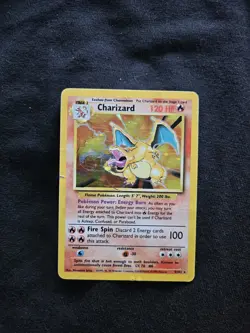 Pokemon TCG Charizard Card 4/102 WOTC 1999 Rare Holo Base Set - Image 1