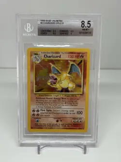 Charizard Holo 4/102 BGS 8.5 Base Set WOTC Pokemon 1999 Rare Vintage - Image 1
