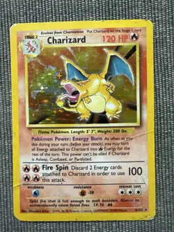 Charizard 4/102 Base Set Holo WOTC 1999 Pokemon Card – Heavy Play / Damaged - Image 1