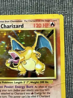 Charizard 4/102 Base Set Holo WOTC 1999 Pokemon Card – Heavy Play / Damaged - Image 3