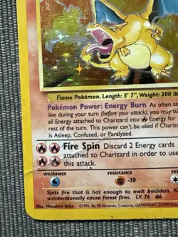 Charizard 4/102 Base Set Holo WOTC 1999 Pokemon Card – Heavy Play / Damaged - Image 5