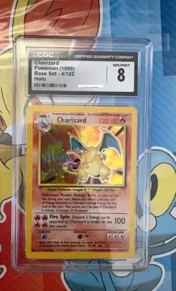 Charizard HOLO CGC 8 Base Set 4/102 1999 Rare Vintage Pokemon Card NM/MINT WOTC - Image 1