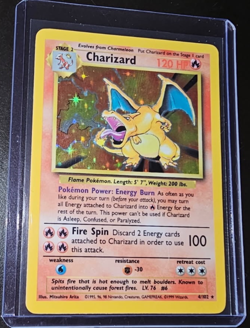 Pokemon TCG Vintage 1999 Charizard Base Set Rare-Holo 4/102 LP - Image 1