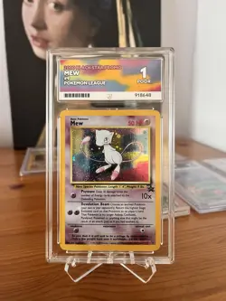 Pokemon Mew TCG Black Star Promo 9 Rare Holo Card Wizards Ace 1 Swirl 💫 - Image 1