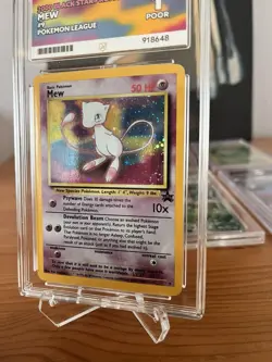 Pokemon Mew TCG Black Star Promo 9 Rare Holo Card Wizards Ace 1 Swirl 💫 - Image 2