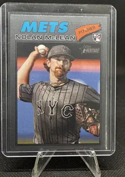2026 Topps Heritage Nolan McLean #150 Dark Grey Border RC New York Mets MLB SP - Image 1