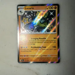 Pokemon TCG Lucario Paldean Fates Shiny Rare Holo Card 174/091 NM/M Condition - Image 1