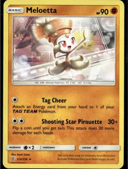 Meloetta Rare SM Unified Minds 123/236 Fighting Pokemon Card - Image 1