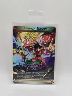 DBS Card Game Energy Marker Son Goku Fearsome Rivals M-53 Holo Foil Gold - Image 1