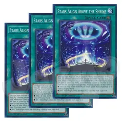 Yugioh - Stars Align Above the Shrine x 3 - 1st Edition NM - Plus Free Holo Card - Image 1
