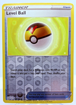 129/163 LEVEL BALL REVERSE HOLO BATTLE STYLES POKEMON CARD NEAR MINT - Image 1