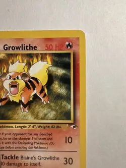 Blaine's Growlithe Gym Heroes 1st Edition Non-holo Card 035/132 - Image 2