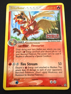 Pokemon TCG Blaziken Reverse Holo Rare Stamped Card 5/108 EX Power Keepers - Image 1