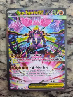 Mega Zygarde EX 120/088 ME:Perfect Order SIR Full Art Pokemon Card NM - Image 1