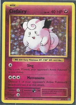 2016 CLEFAIRY 63/108 -XY EVOLUTIONS Pokemon Card- RARE- HOLO- MINT - Image 1