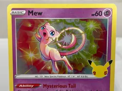 Mew 011/025 SWSH Celebrations Holo Rare Pokemon Card - Near Mint - Image 3