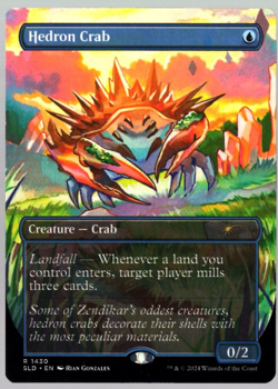 Hedron Crab 1430 Borderless Non Foil Pick em & Stick em Secret Lair MTG NM - Image 1