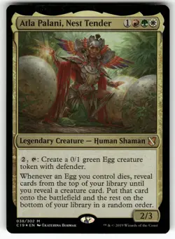 Atla Palani, Nest Tender 38 Mythic Commander 2019 Magic: The Gathering Foil NM - Image 1