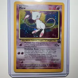 Pokemon TCG Mew Black Star Promo Card Wizards of The Coast 9 Holo 1999 Swirl - Image 1