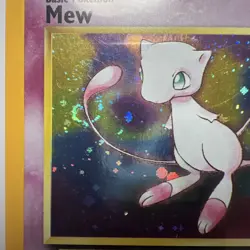 Pokemon TCG Mew Black Star Promo Card Wizards of The Coast 9 Holo 1999 Swirl - Image 2