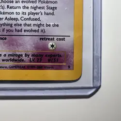 Pokemon TCG Mew Black Star Promo Card Wizards of The Coast 9 Holo 1999 Swirl - Image 5