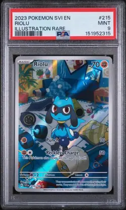 2023 POKEMON SVI EN-SCARLET & VIOLET #215 RIOLU ILLUSTRATION RARE PSA 9 (Q315 - Image 1