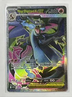 Pack Fresh Mega Charizard X EX - Phantasmal Flames 109/094 Pokemon TCG Full art - Image 1