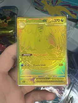 Pokemon Mega Dragonite GX Full Art Holo Gold Card 370 HP 295/217 - Image 1