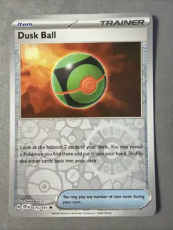 Pokemon TCG * SV Surging Sparks * 175/191 Dusk Ball Uncommon * REVERSE HOLO * NM - Image 1
