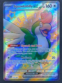 Pokemon Squawkabilly ex Shiny 223/091 PAF Paldean Fates LP - Image 1