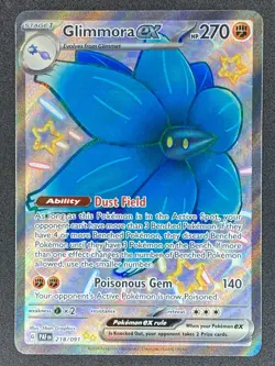 Pokemon Glimmora ex Shiny 218/091 PAF Paldean Fates NM - Image 1