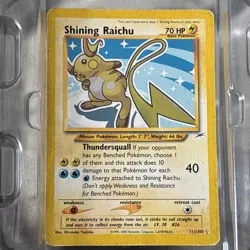 Pokemon Shining Raichu Holo Neo Genesis Card 111/105 - Image 1