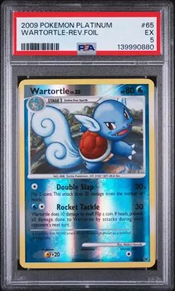 2009 Pokemon Platinum #65 Wartortle-Rev.Foil PSA 5 - Image 1