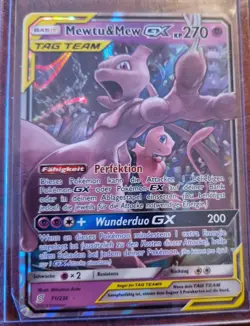 Pokemon Mewtu & Mew GX Tag Team 71/236 Deutsch Holo NM Cosmic Eclipse - Image 1