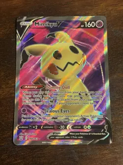 Pokemon Mimikyu V Ultra Rare Full Art Holo 148/163 Swsh05 Battle Styles - Image 1