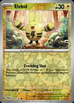 Elekid - Reverse Holo - Paradox Rift 059/182 - MINT - Pokemon - Image 1