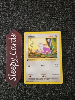 Rattata 61/102 Base Set 1st Edition WOTC PL Pokemon Shadowless - Image 1