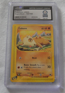 Cubone Expedition E-Reader 103/165 Pokemon Non Holo (WORLD RECORD HOLDER) CGC AU - Image 1