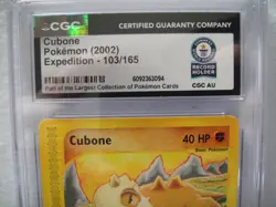 Cubone Expedition E-Reader 103/165 Pokemon Non Holo (WORLD RECORD HOLDER) CGC AU - Image 2